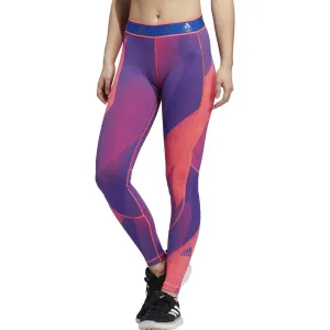 adidas AlphaSkin Graphic Womens Long Training Tights - Pink