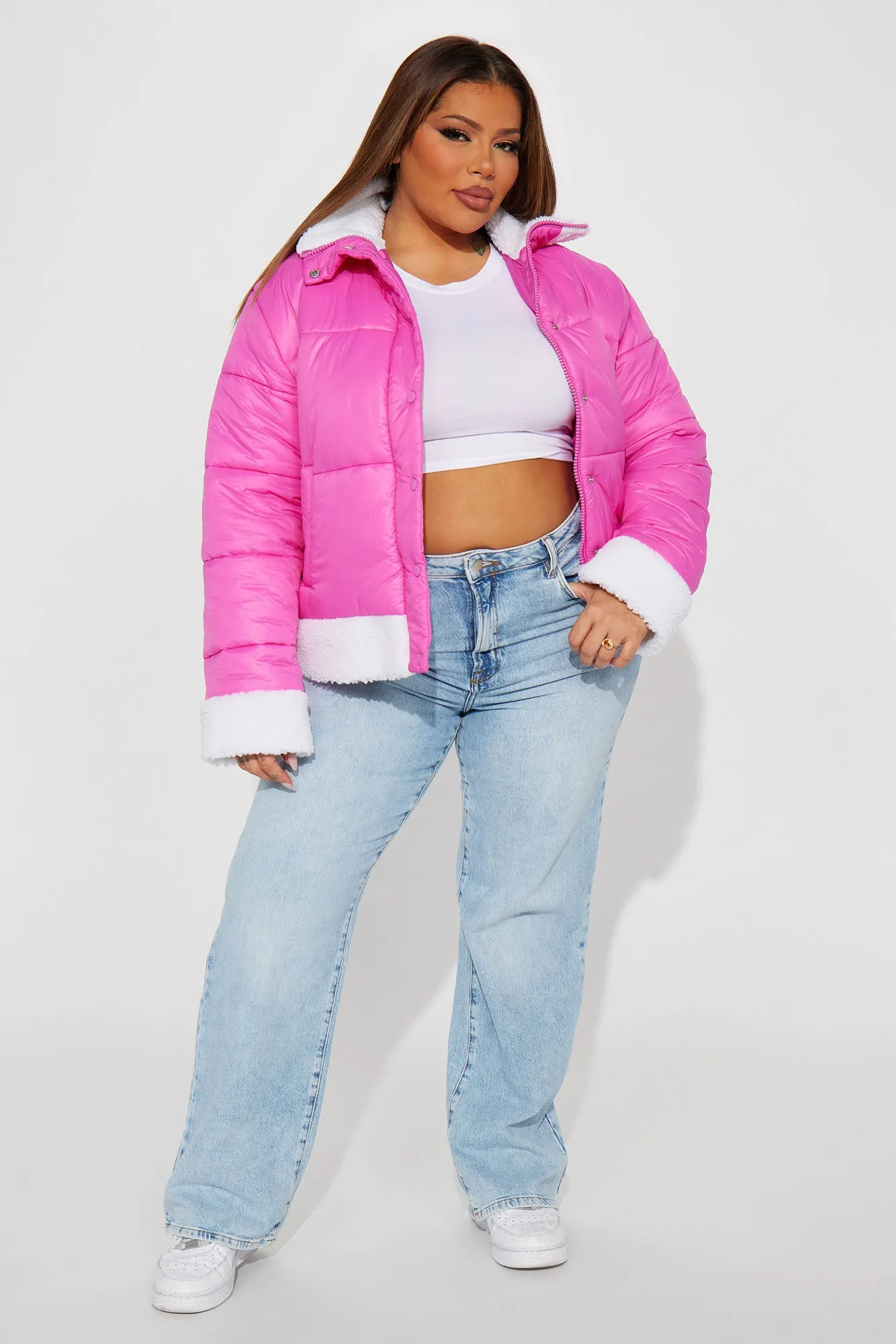 Ain't No Other Puffer Jacket - Fuchsia