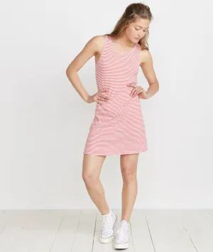 Alana Tank Dress in Cherry/White Stripe