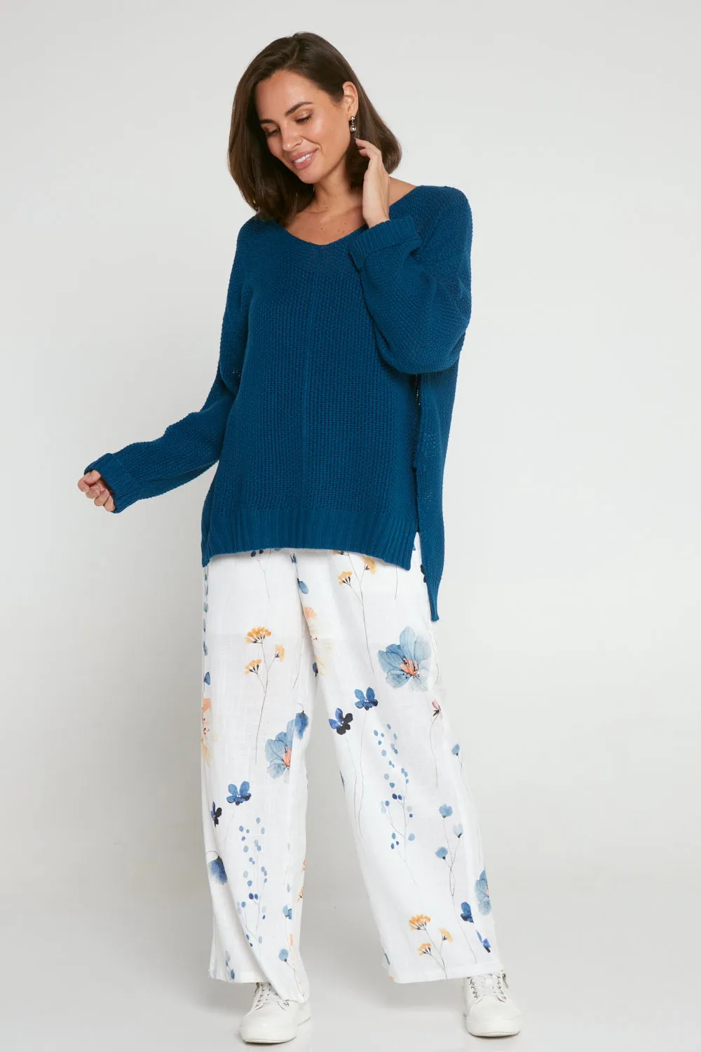 Alaria Pants - White Wildflower