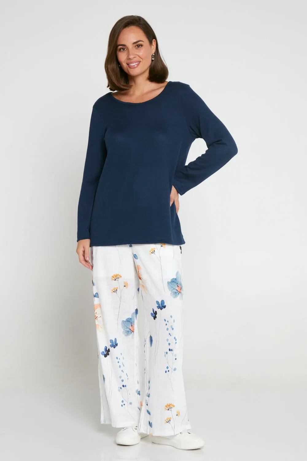 Alaria Pants - White Wildflower