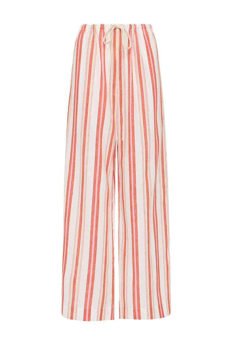 Arezzo Drawstring Pant - Watermelon