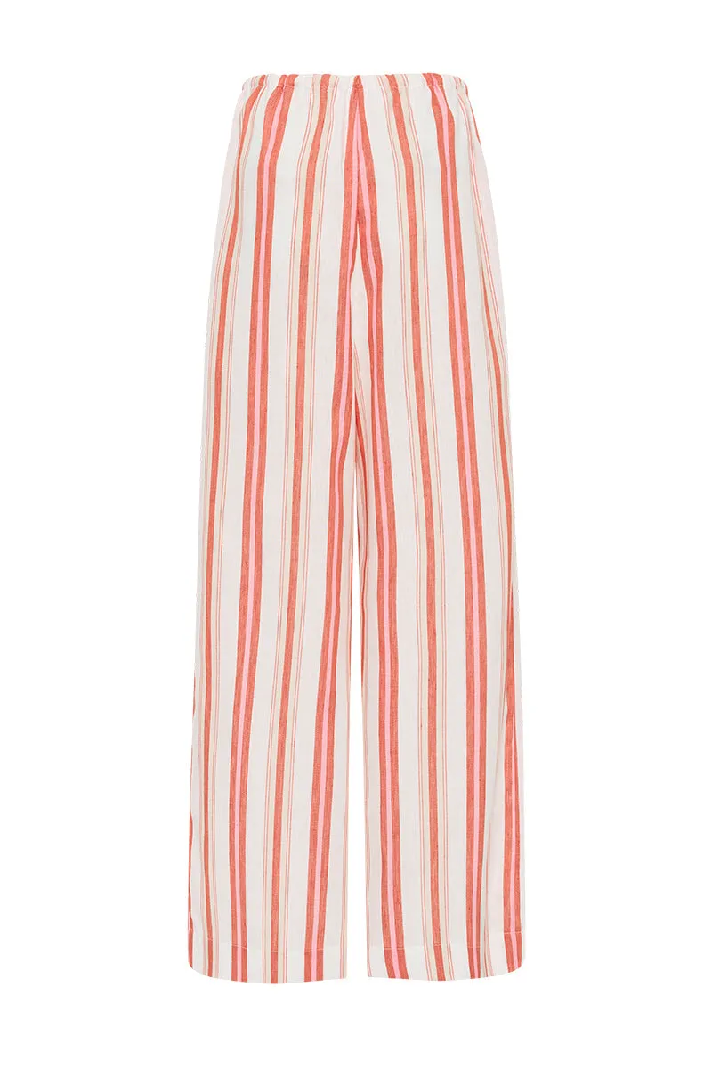 Arezzo Drawstring Pant - Watermelon