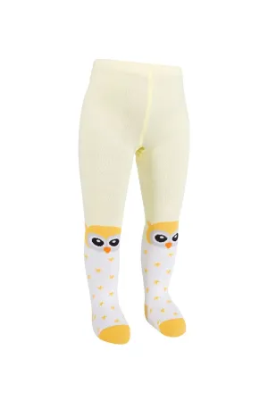 Baby Girl Tights Owl Yellow (9-12mths)