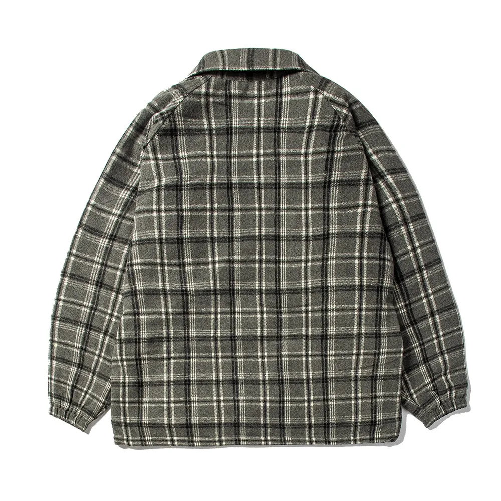 BETTER THAN CHECK ANORAK SHIRT GRAY CHECK