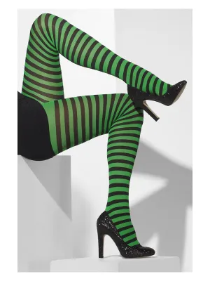 Black and Green Opaque Tights