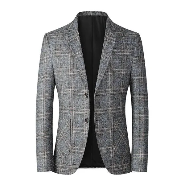 Blazer à Carreaux Vintage pour Homme