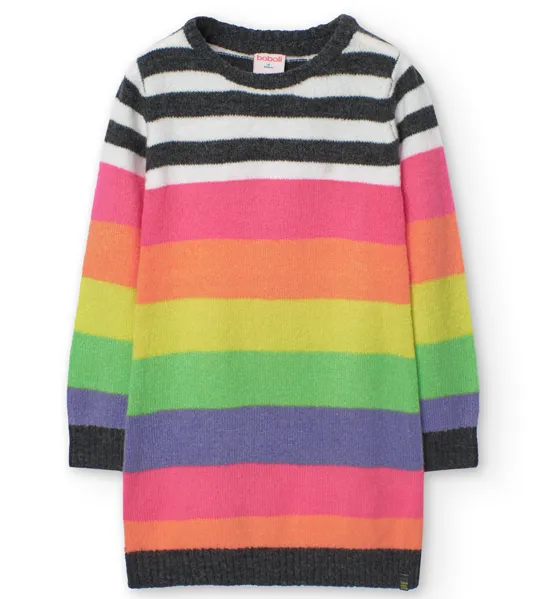 Boboli- Bright Stripe Sweater Dress