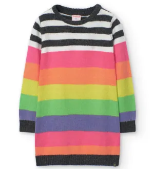 Boboli- Bright Stripe Sweater Dress