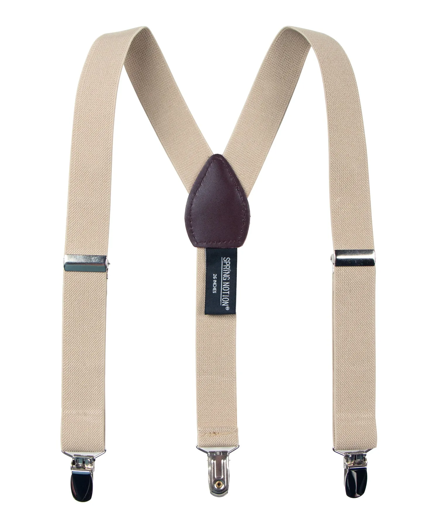 Boys' 4 Piece Suspenders Outfit, Tan/White/Champagne 31