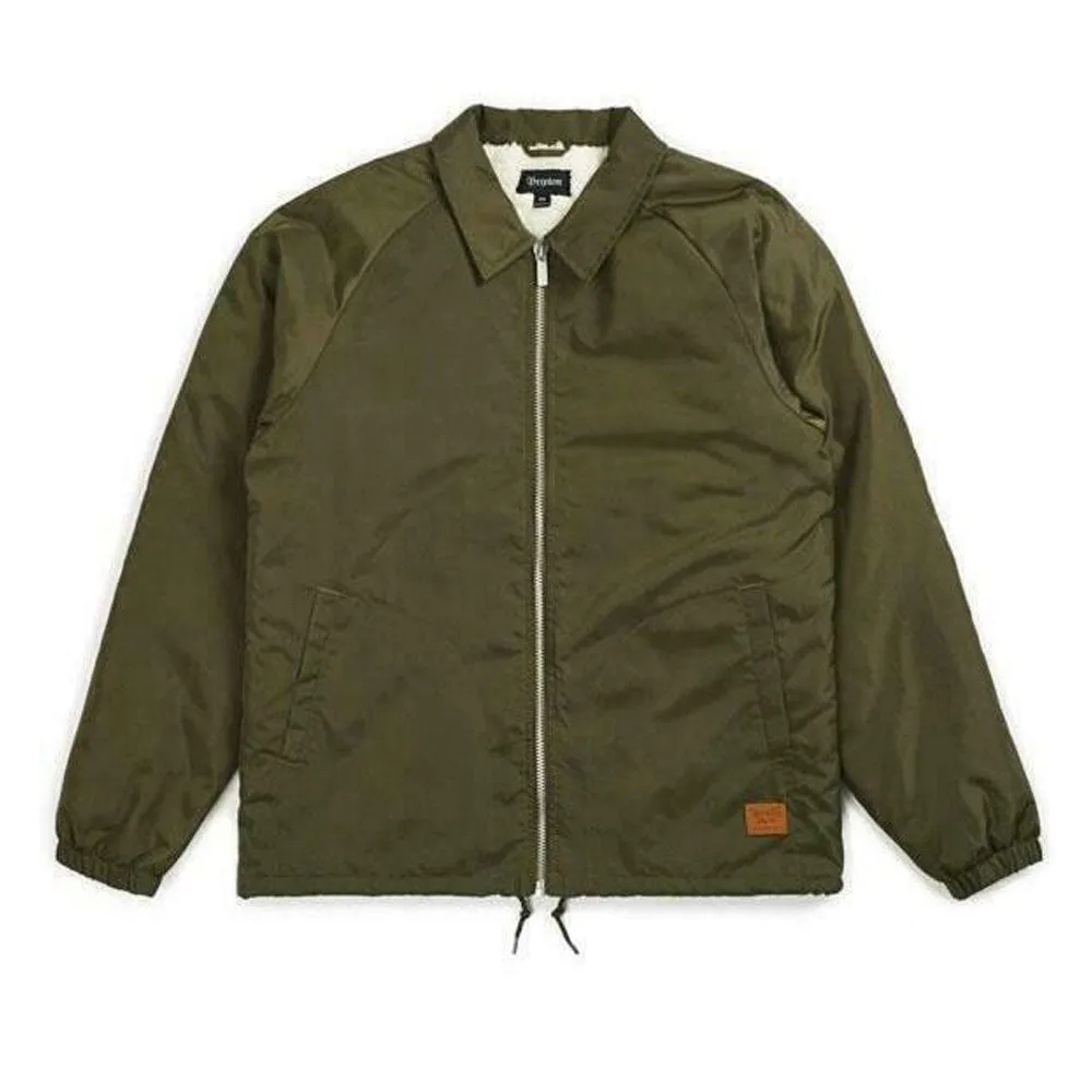 Brixton Claxton Sherpa Fleece Lined Jacket Olive