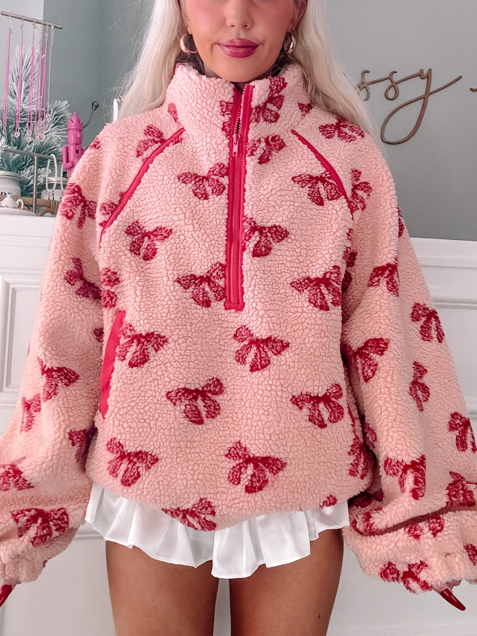 Bundled in Bows Pullover | Pink