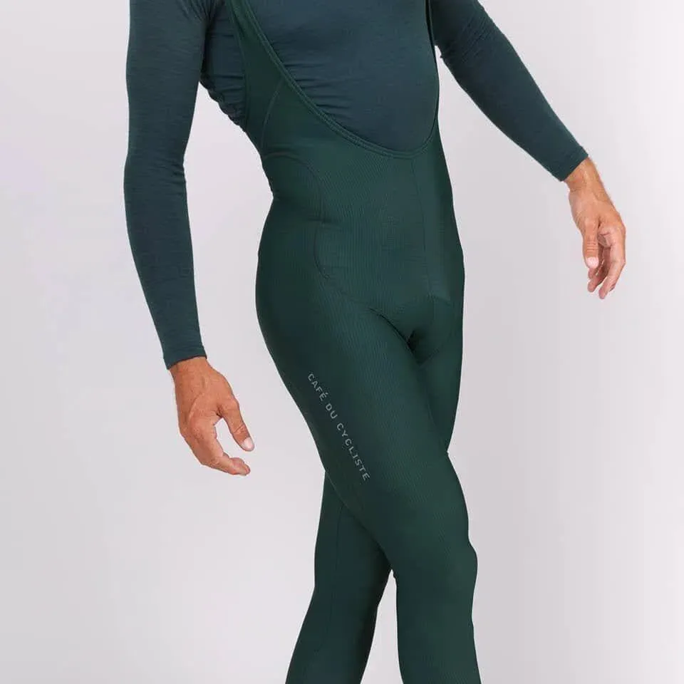 CAFE DU CYCLISTE Marie Winter Bib Tights - Alpine Green