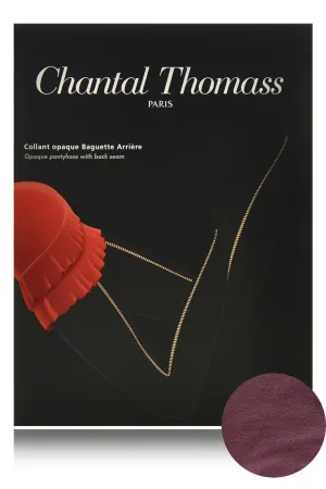 CHANTAL THOMASS BACK SEAM Opaque Prune Tights