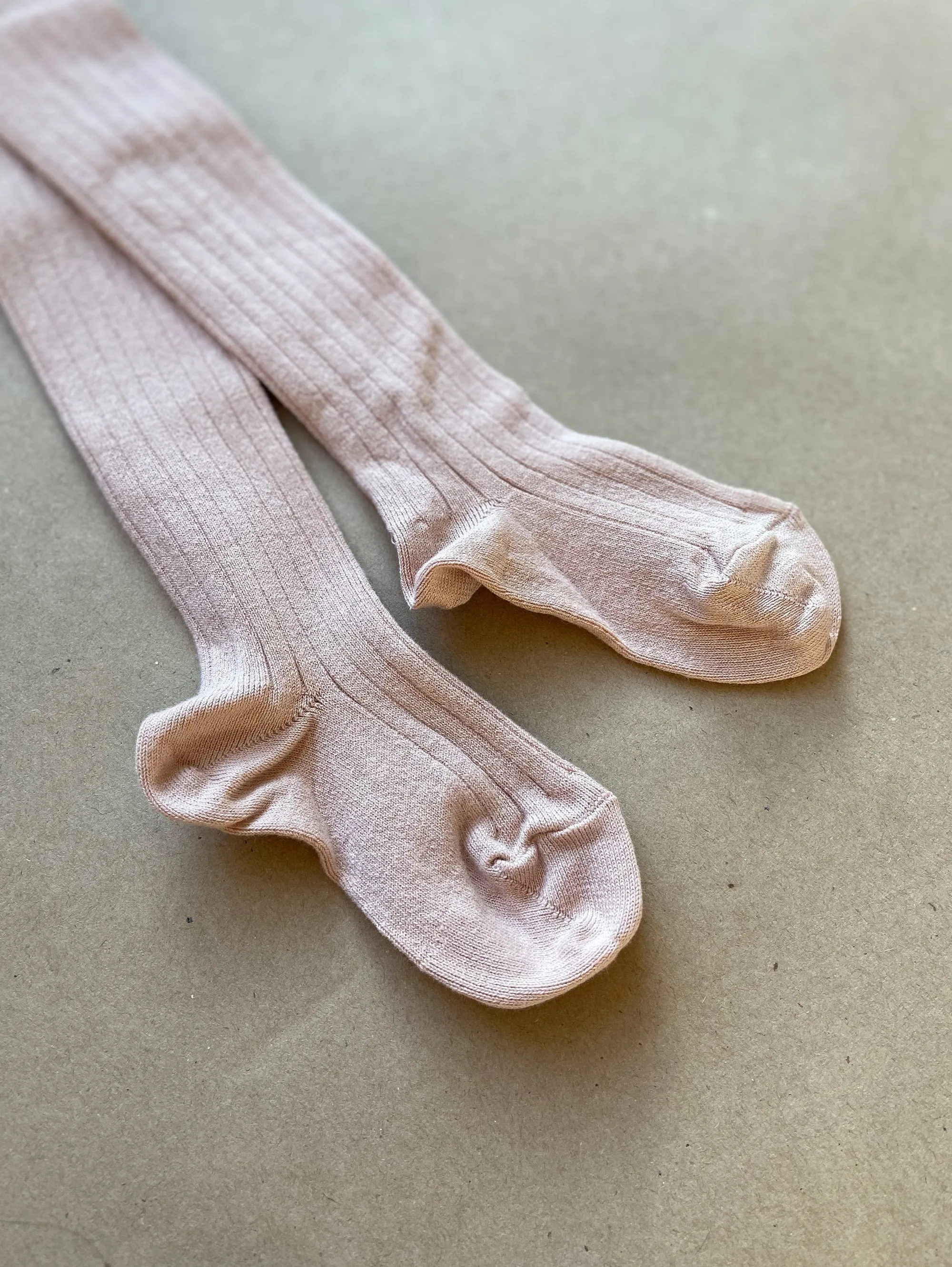 CÓNDOR Ribbed Stockings light pink