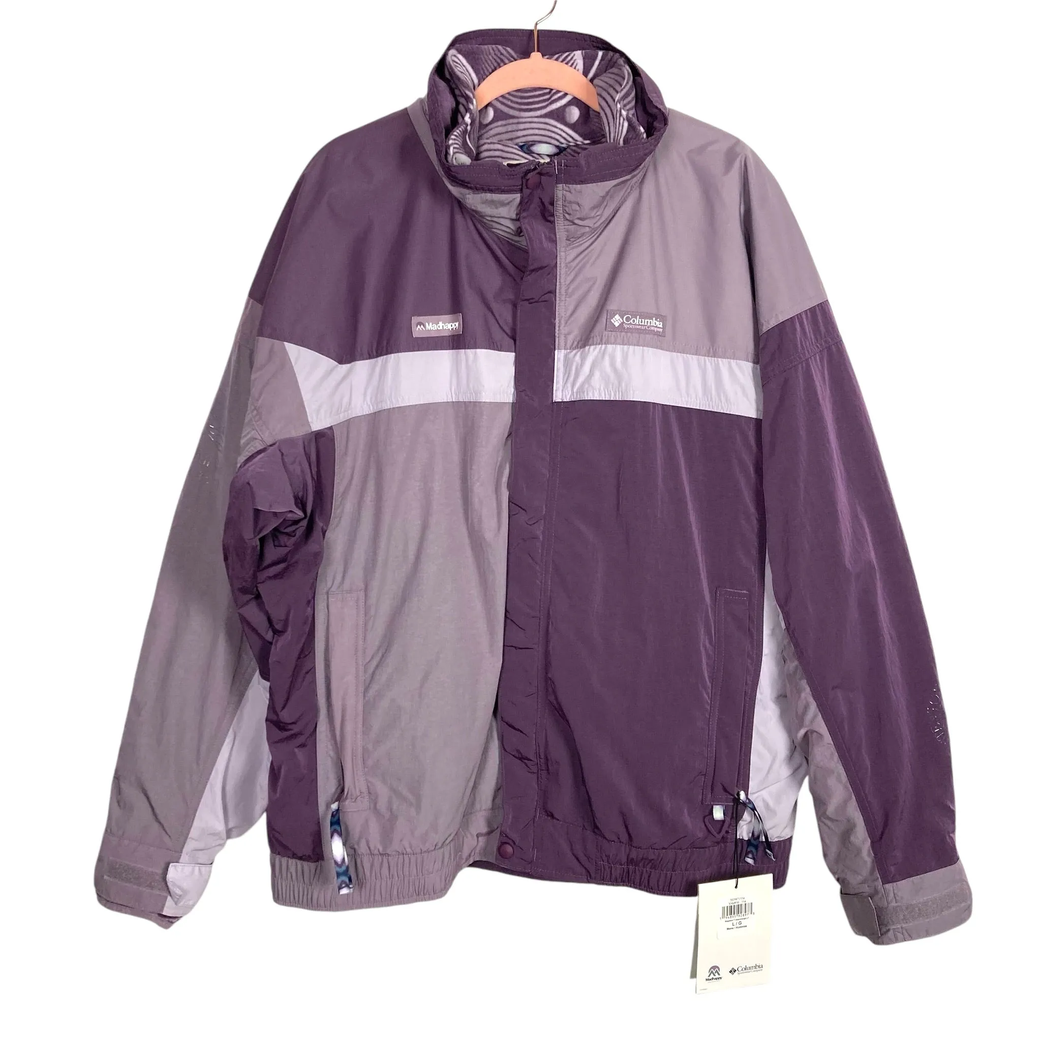 Columbia x Madhappy MEN'S Purple Bugaboo Interchange Jacket NWT- Size L