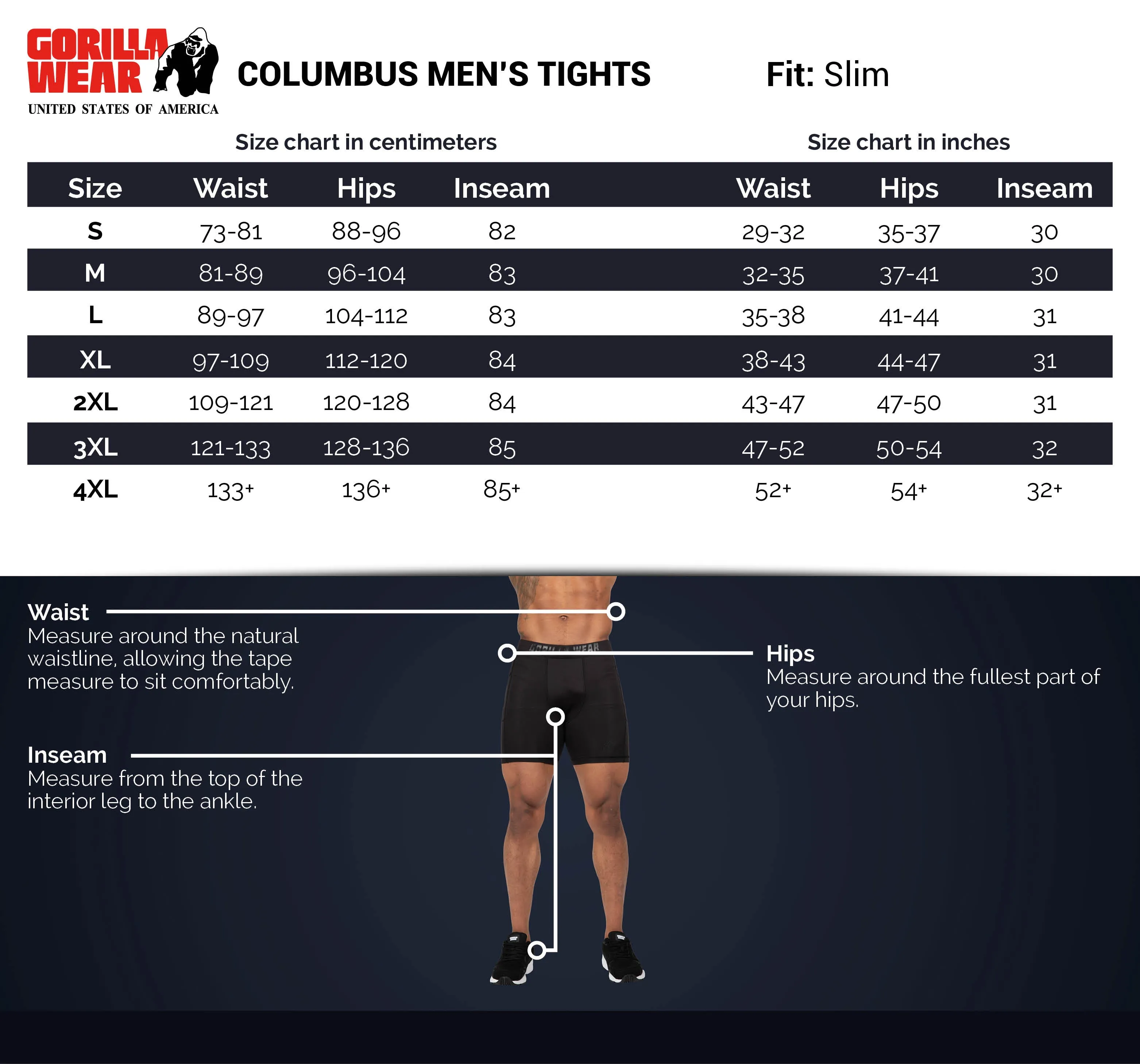 Columbus Men's Tights - Black