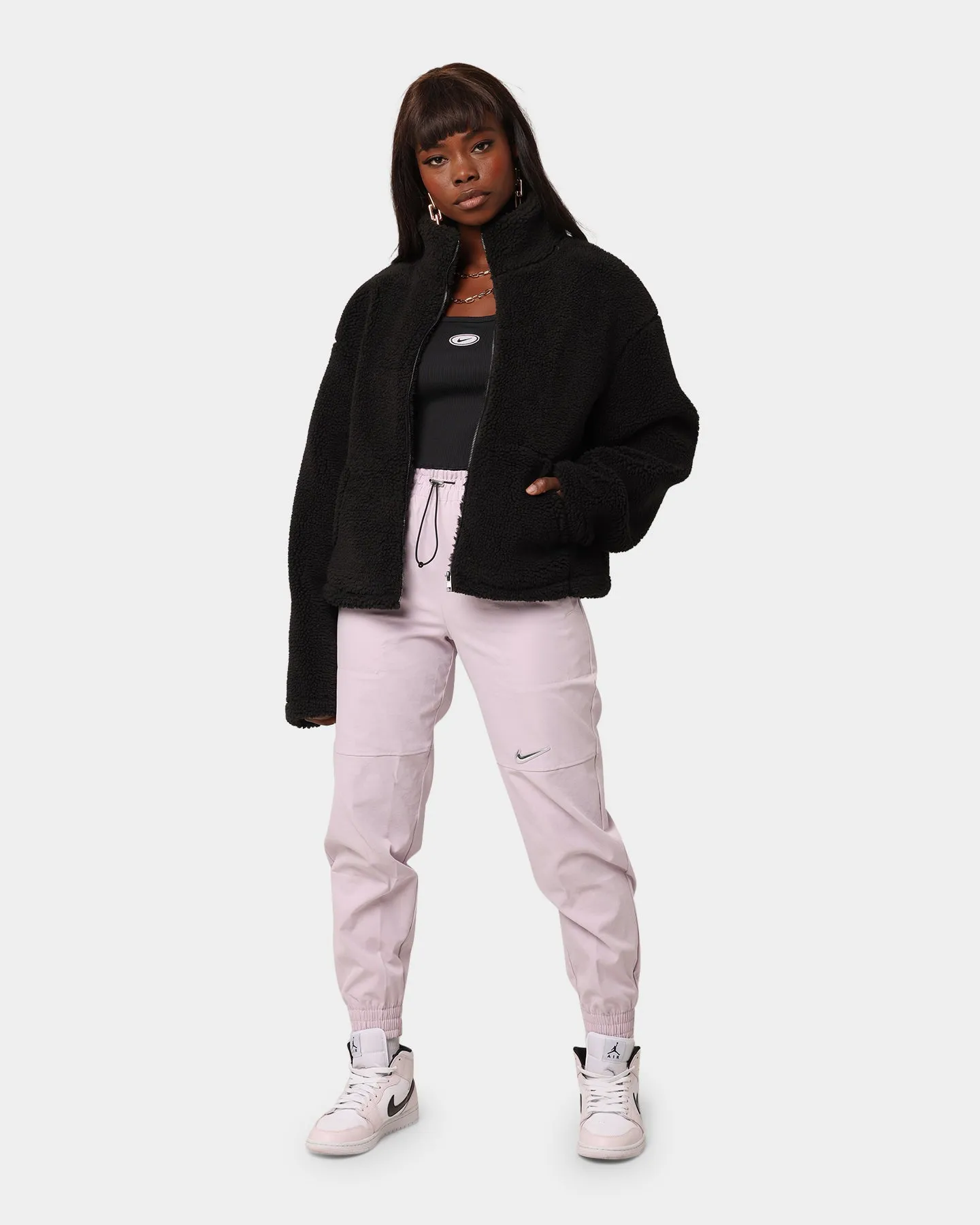 EN ES Women's Super Sherpa Jacket Black