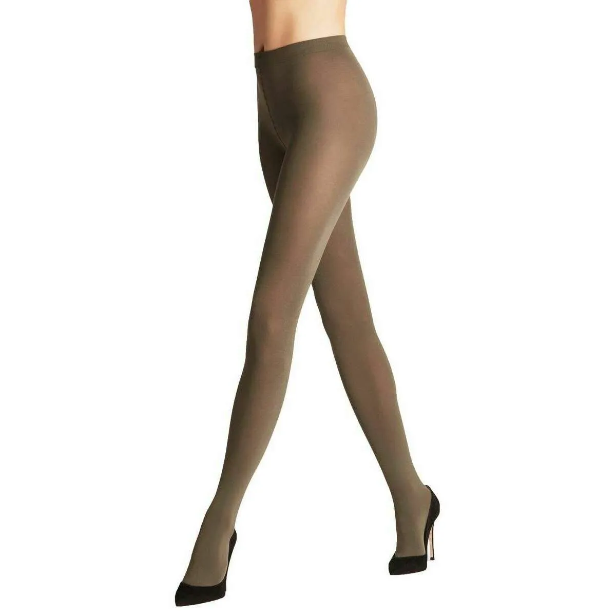 Falke Cotton Touch Tights - Military Green