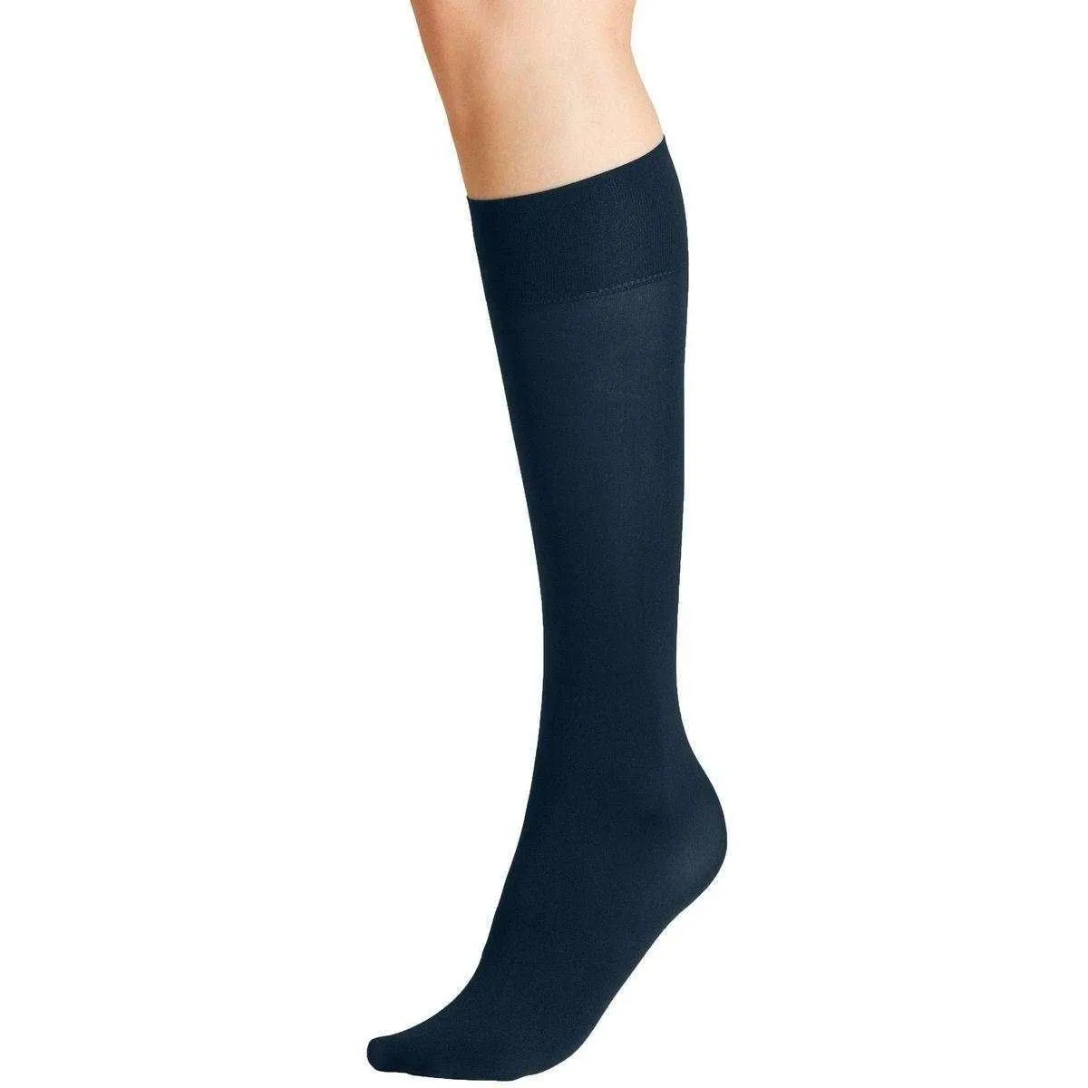 Falke Seidenglatt 40 Den Knee High Tights - Marine Navy