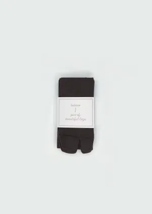 Fine Wool Tabi Tights — Brown