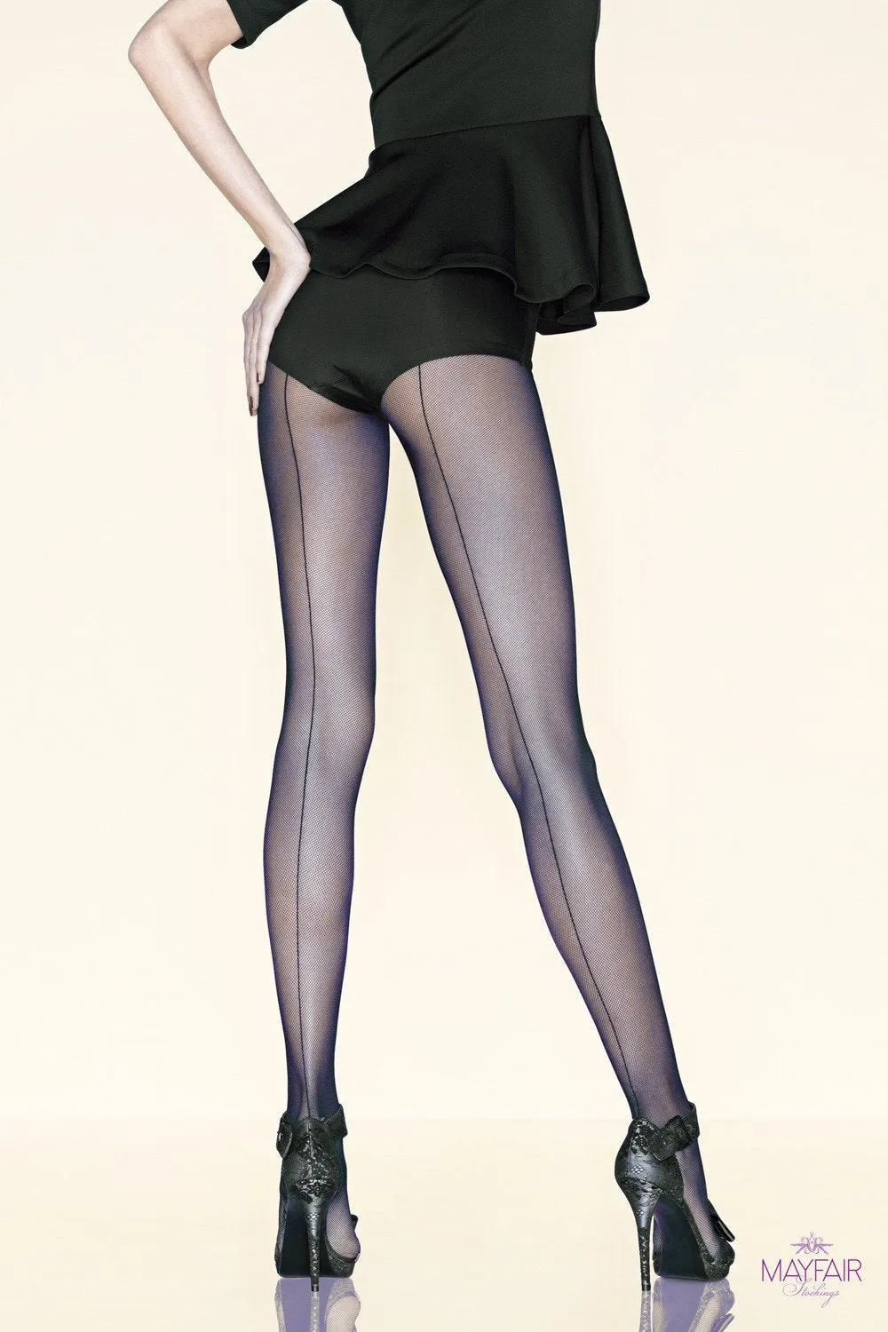 Gerbe Sevilla Seamed Fine Fishnet Tights