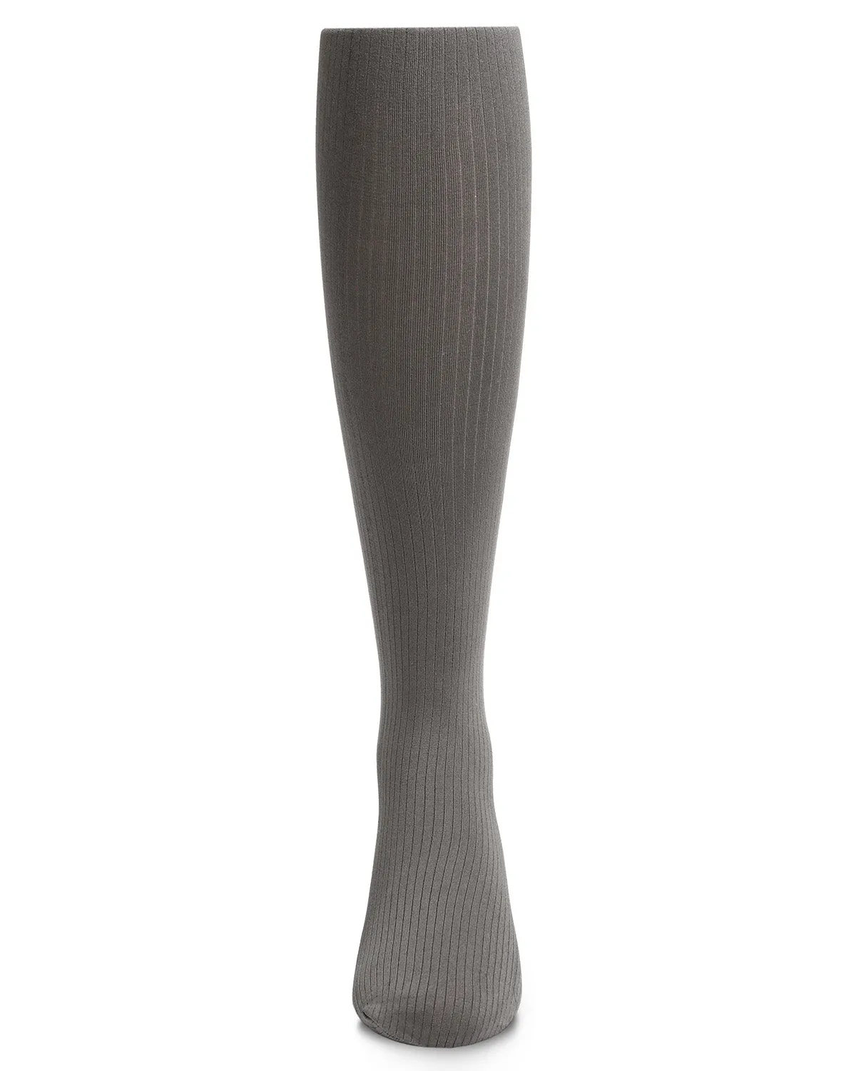 Girls' Opaque Fine Ribbed Nylon Tights