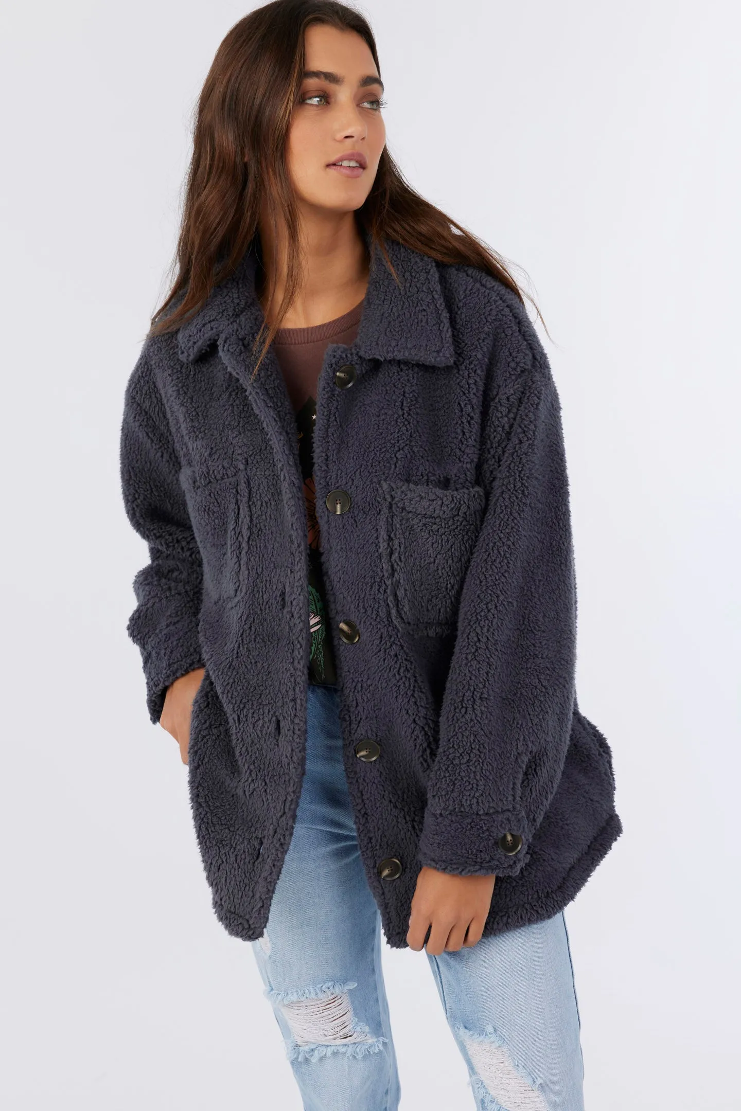 HEATH HIGH PILE OVERSIZED FLEECE JACKET