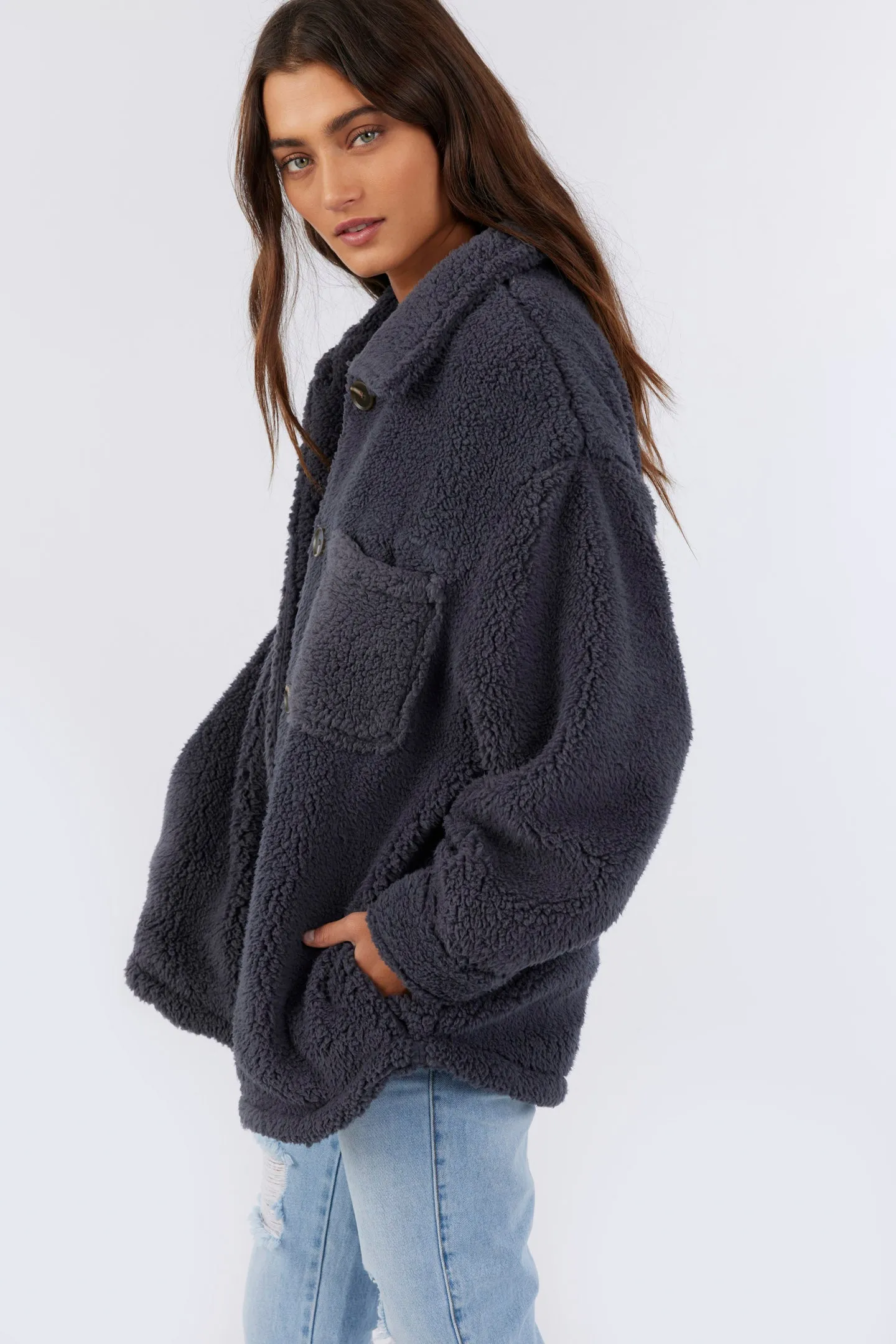 HEATH HIGH PILE OVERSIZED FLEECE JACKET