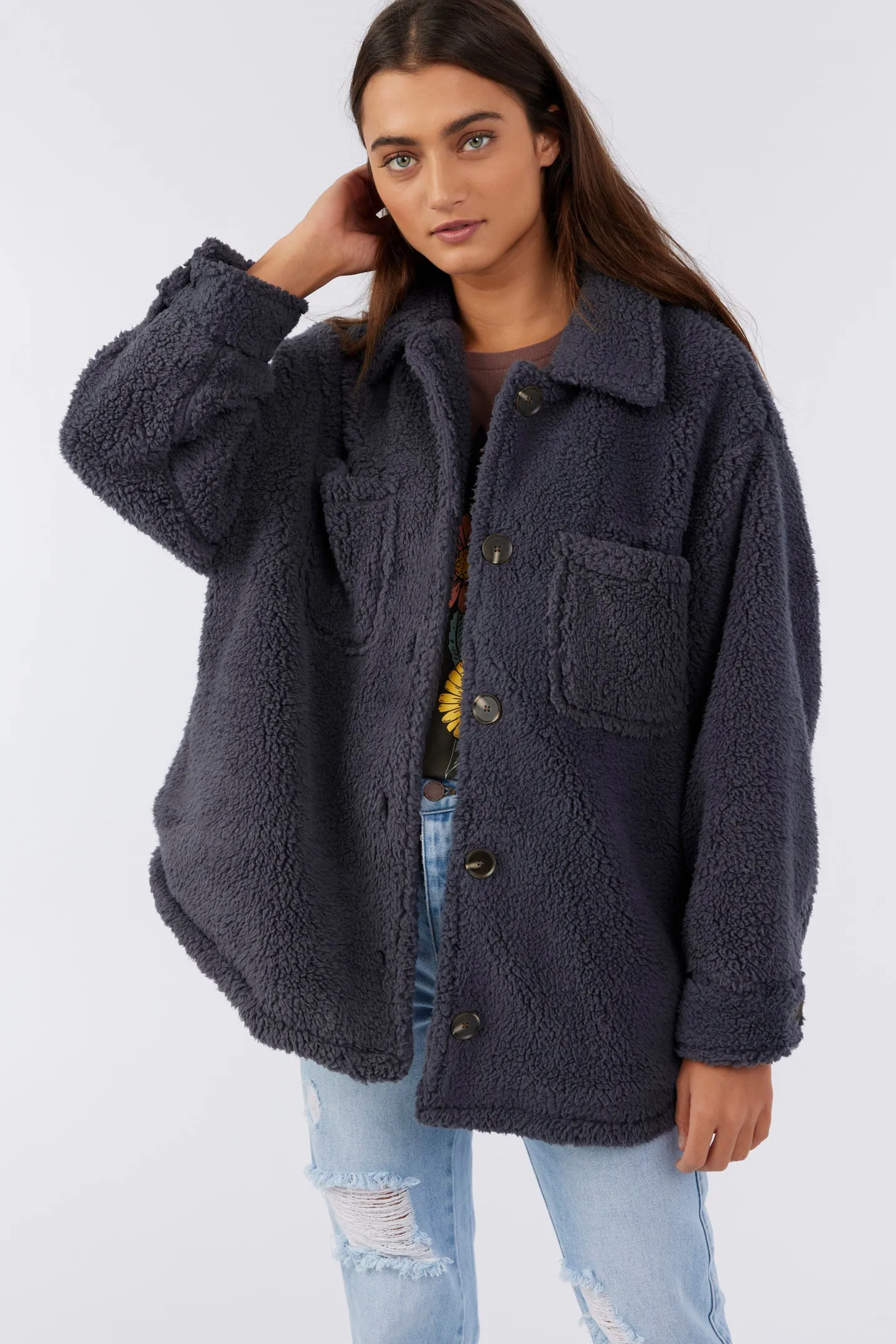 HEATH HIGH PILE OVERSIZED FLEECE JACKET