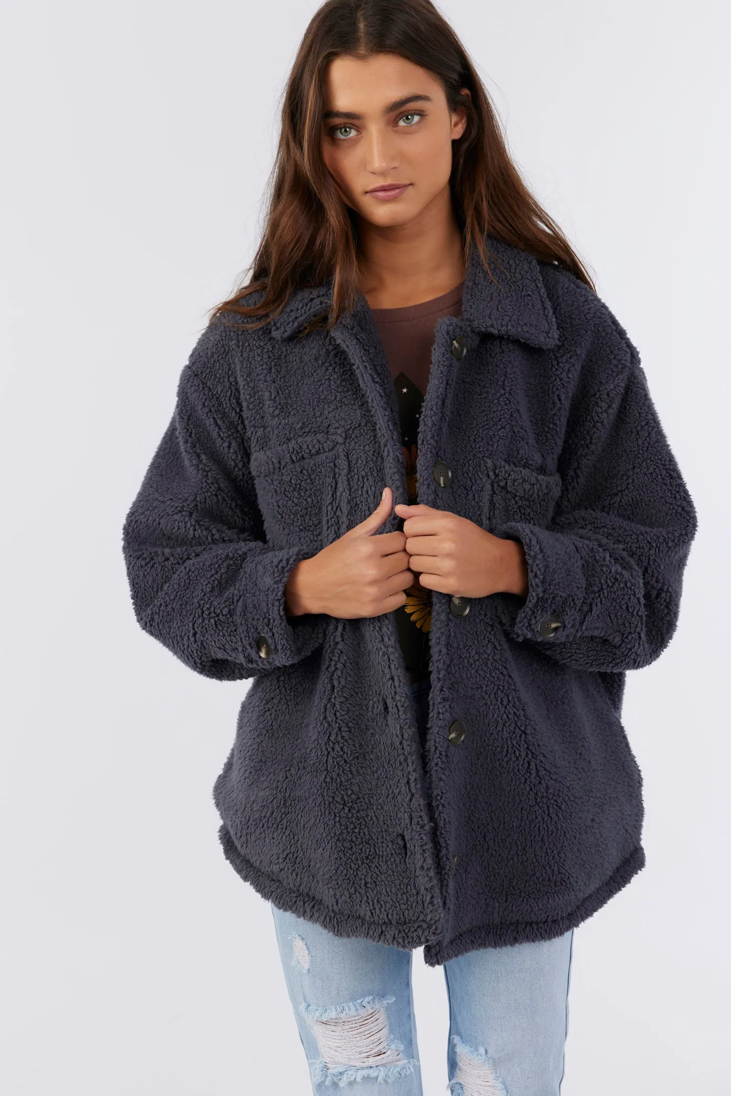 HEATH HIGH PILE OVERSIZED FLEECE JACKET