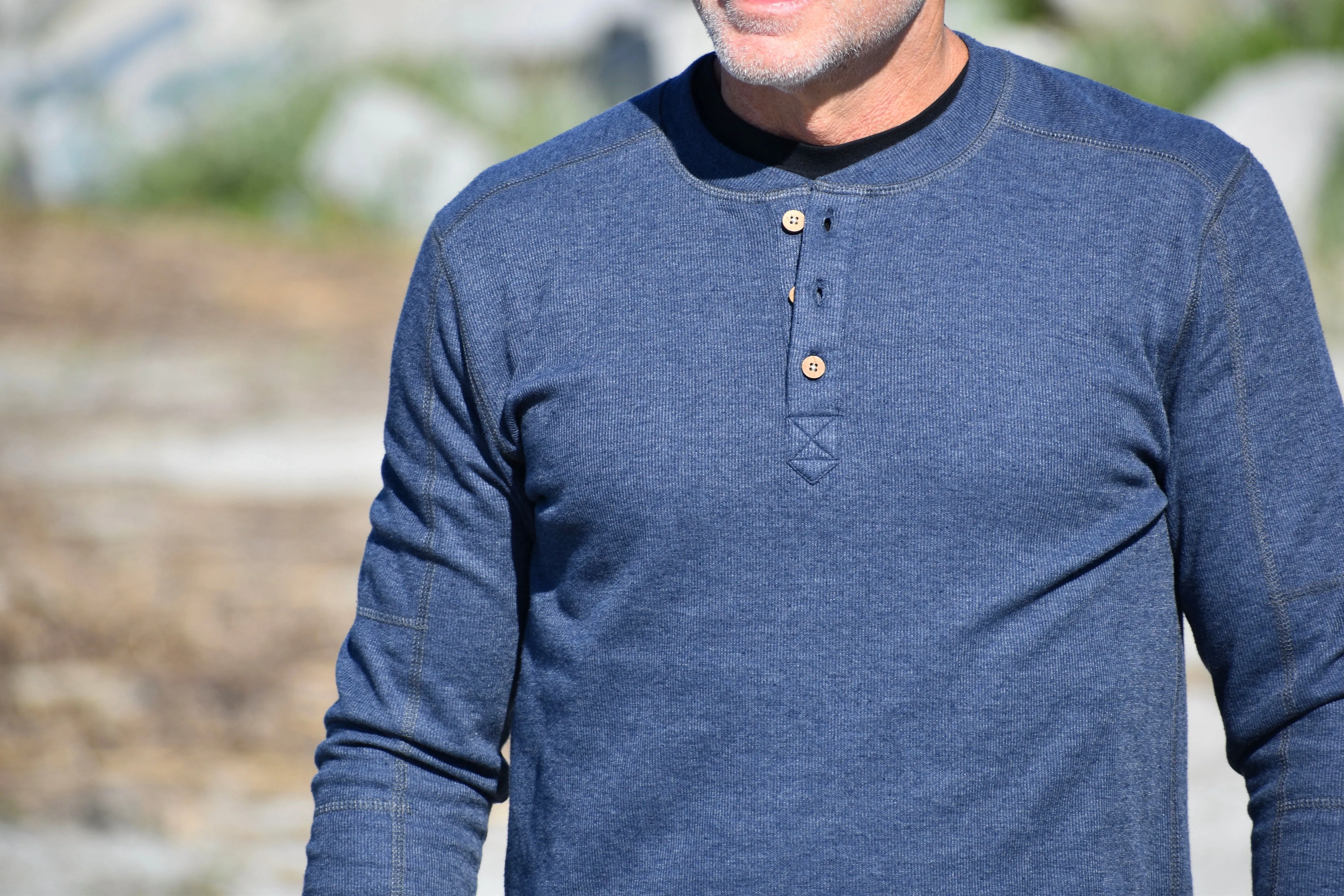 Heathered Rib Henley