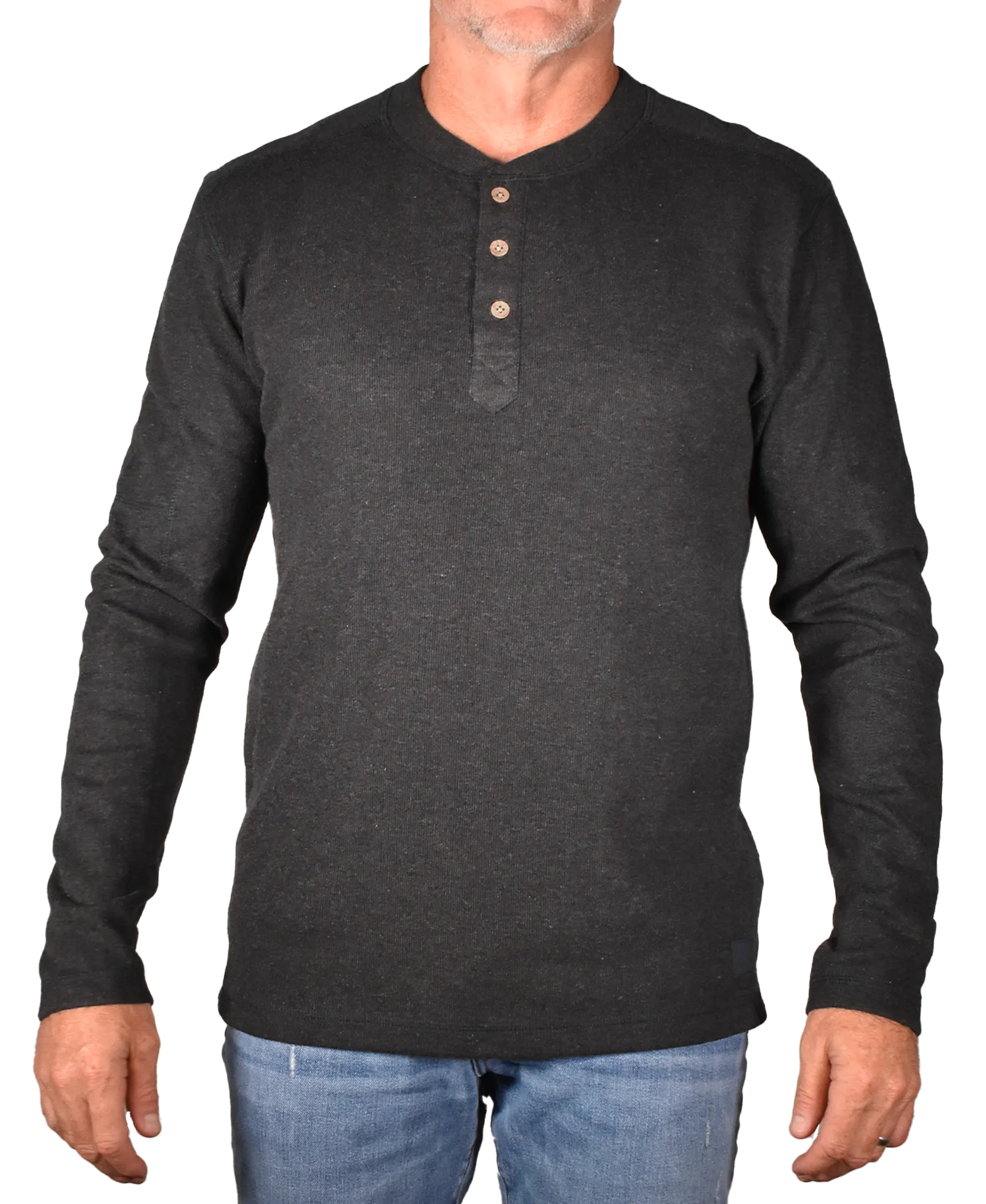 Heathered Rib Henley