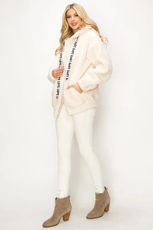 Ivory Snowfall Sherpa Jacket