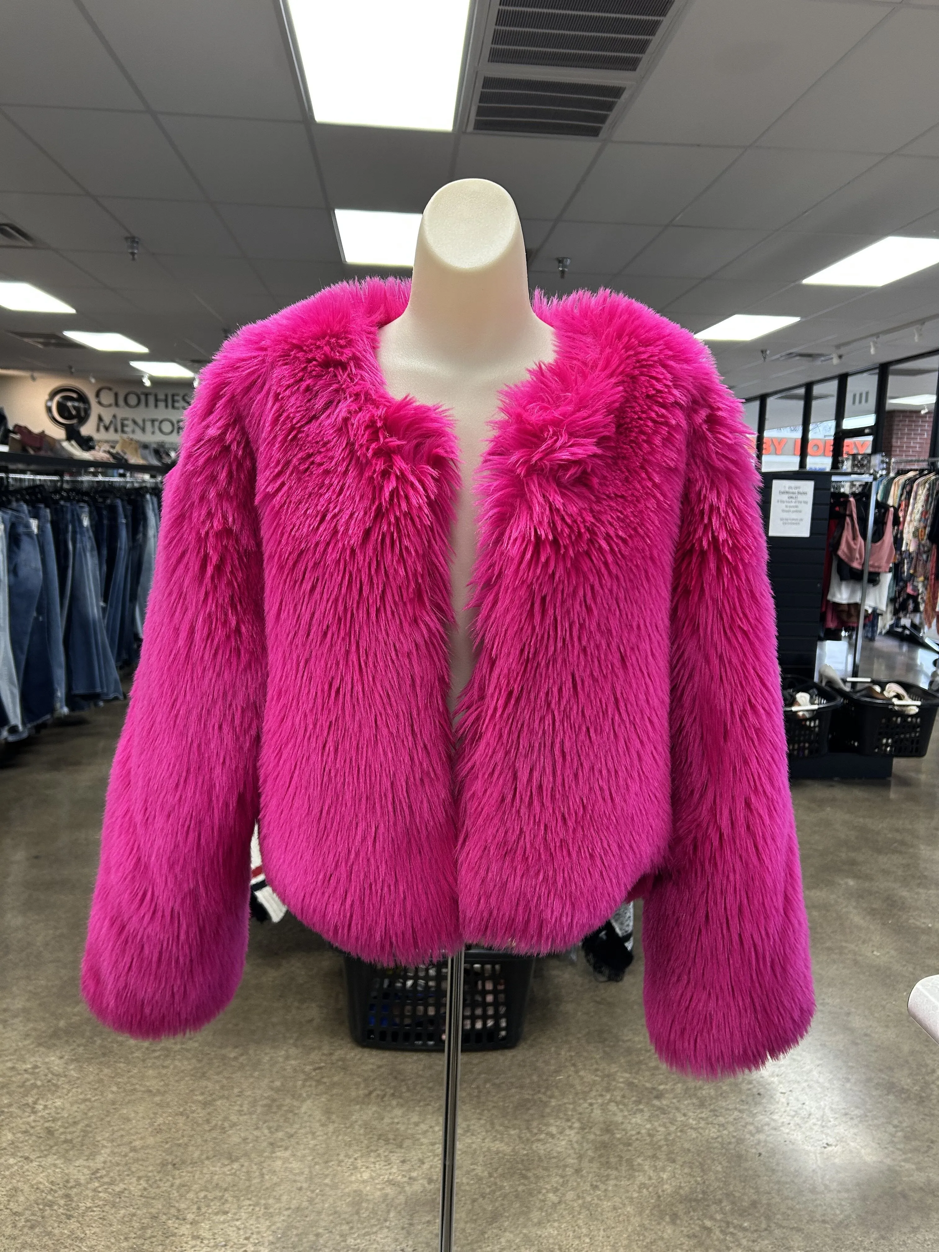 Jacket Faux Fur & Sherpa By Forever 21  Size: M