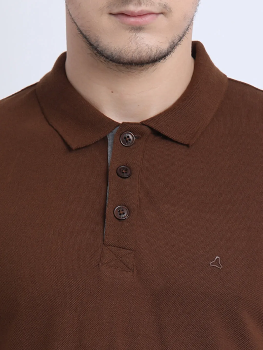 JDC Casual Solid T Shirts-Brown