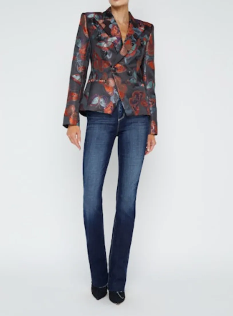 L'Agence Marie Double Breasted Blazer Butterfly