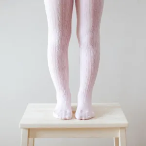 Lamington Tights Cable Cherry Blossom