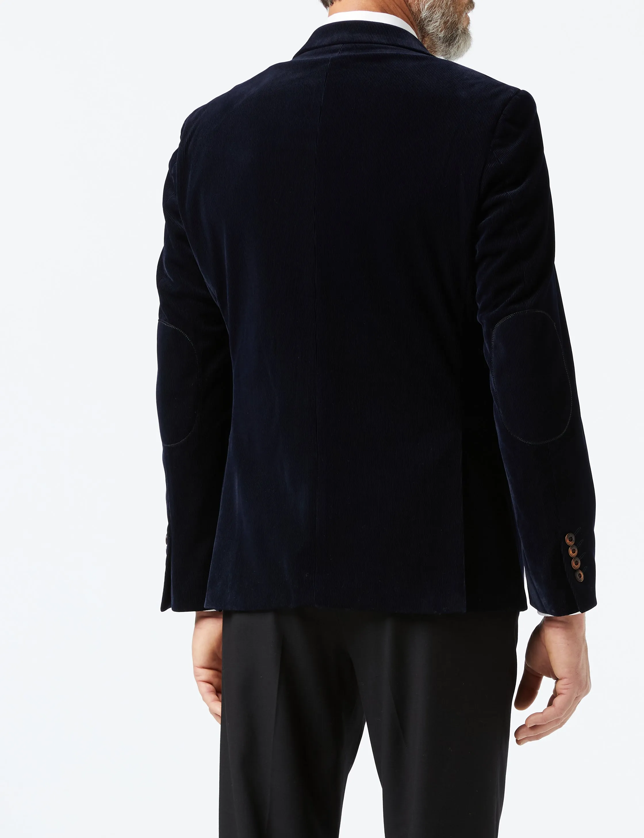 MATTHEW - Navy Blue Corduroy Blazer Jacket