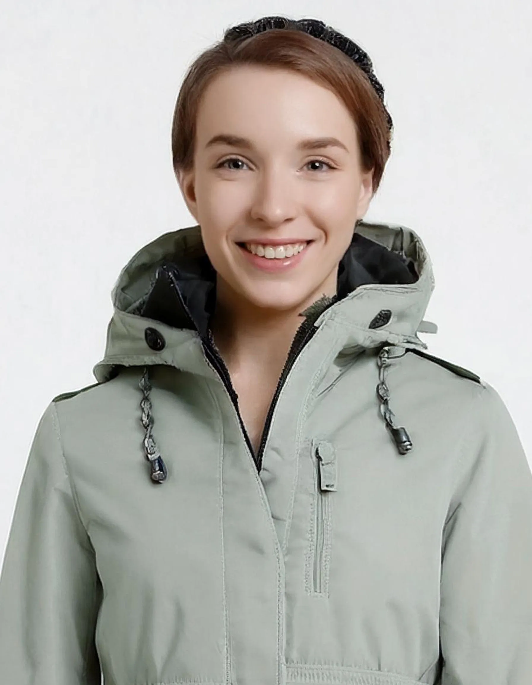 Mint Green Winter Parka with Insulated Lining