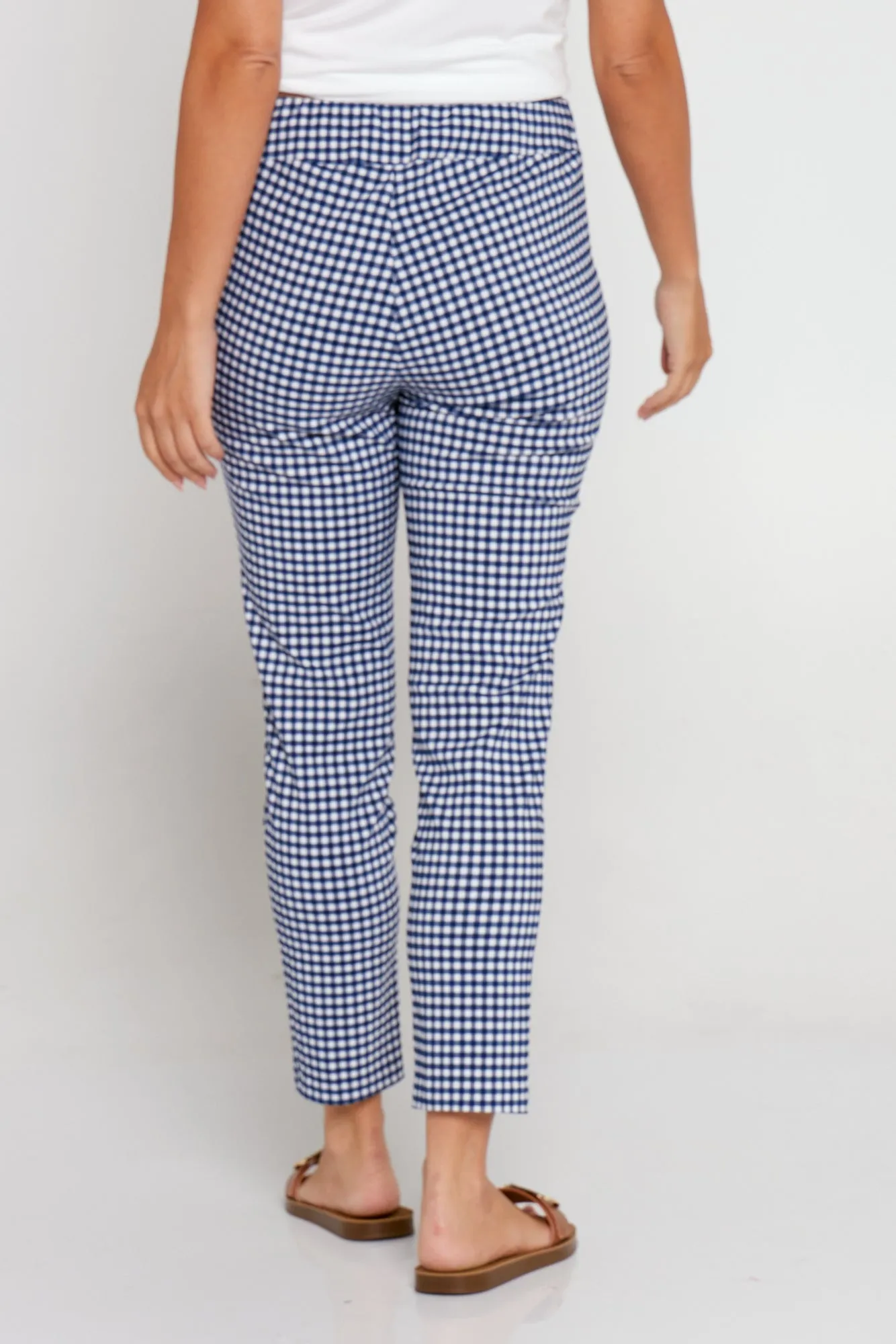 Moira Pants - Navy Gingham