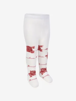 Monnalisa Baby Girls & Red Rose Tights