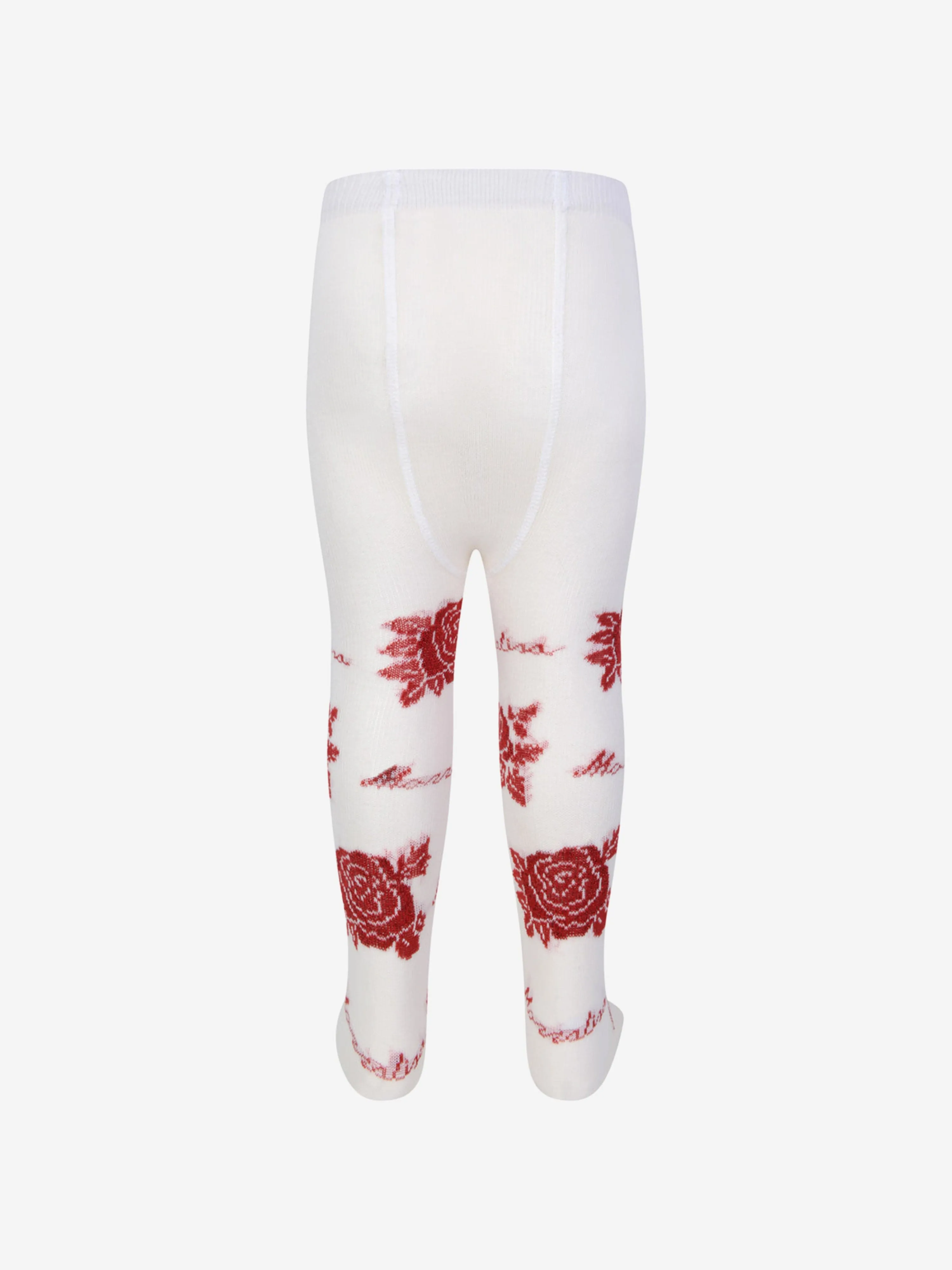 Monnalisa Baby Girls & Red Rose Tights