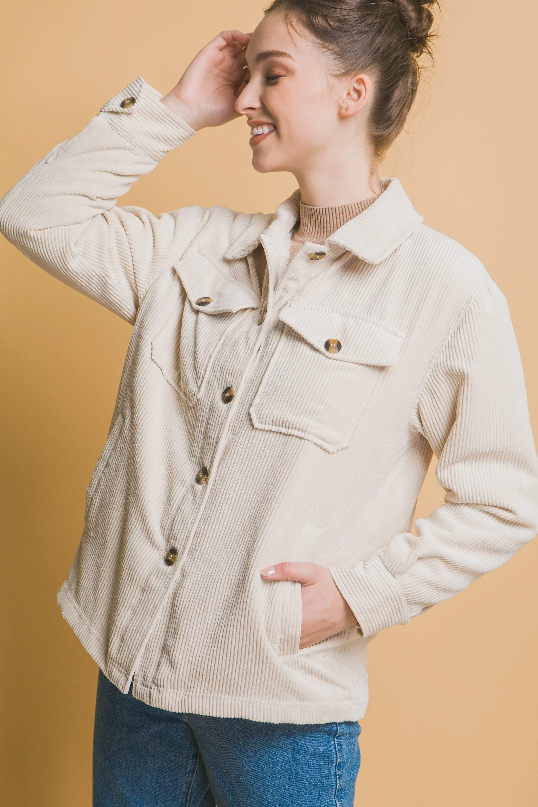 Montana Corduroy Jacket - Cream