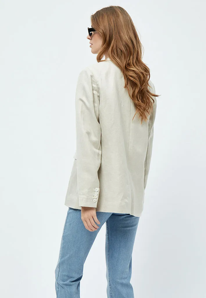 MSAuguste Linen Blazer - Nomad Sand Melange