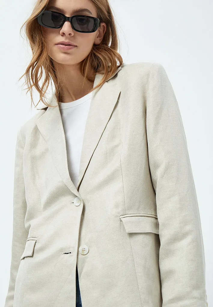 MSAuguste Linen Blazer - Nomad Sand Melange