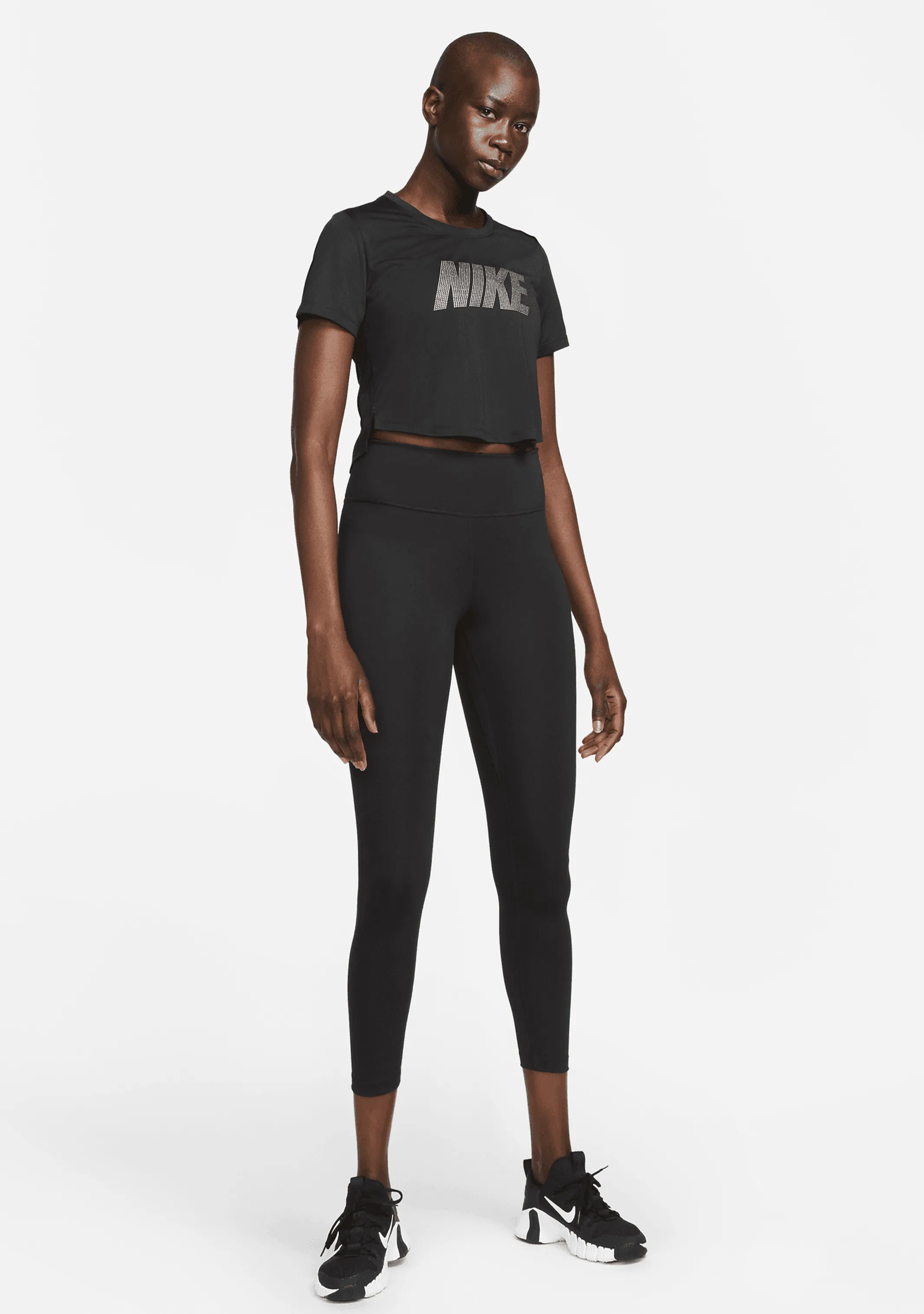 Nike Womens Dri-Fit One Mid-Rise 7/8 Graphic Tight