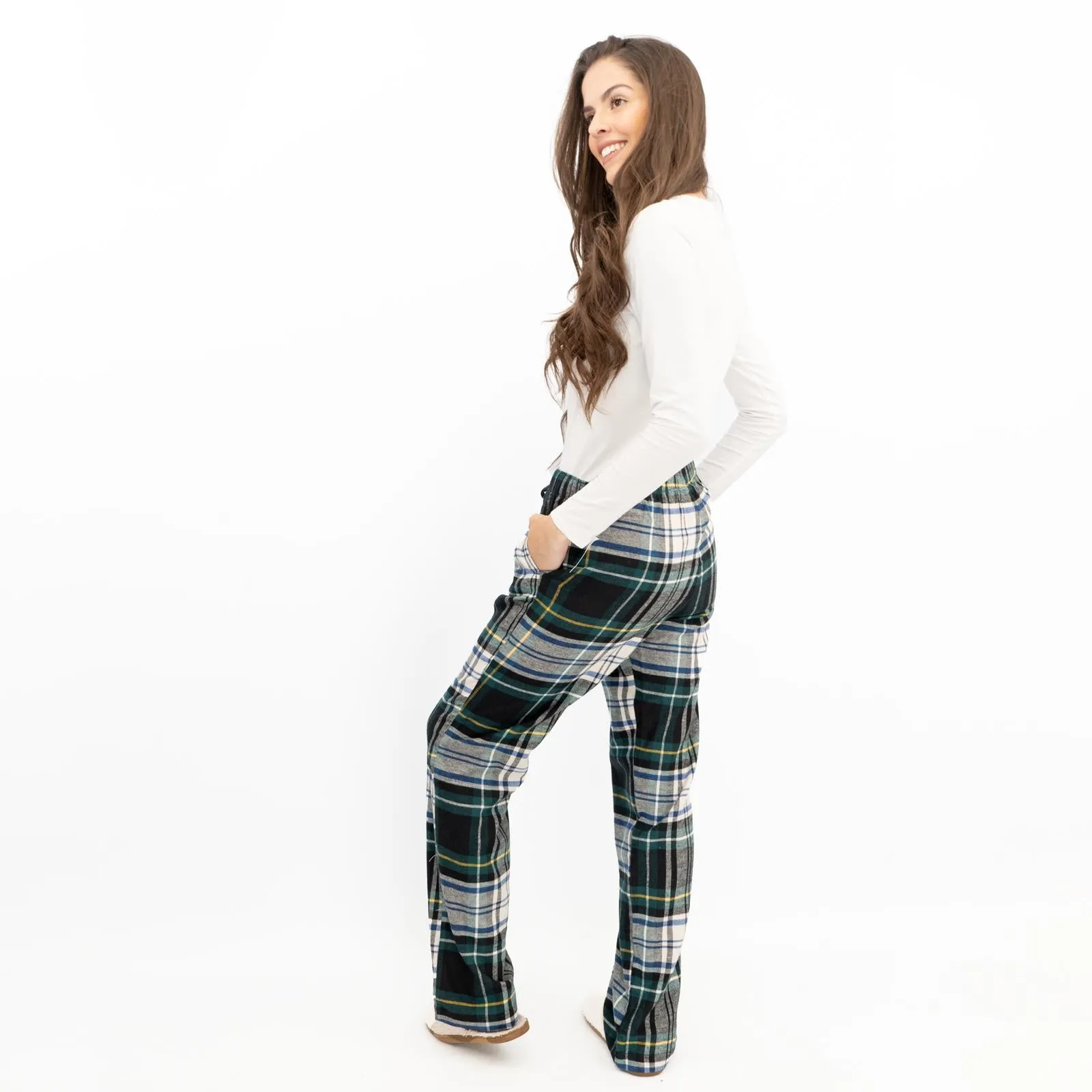 Old Navy Womens Green White Plaid Tartan PJ Style Bottoms