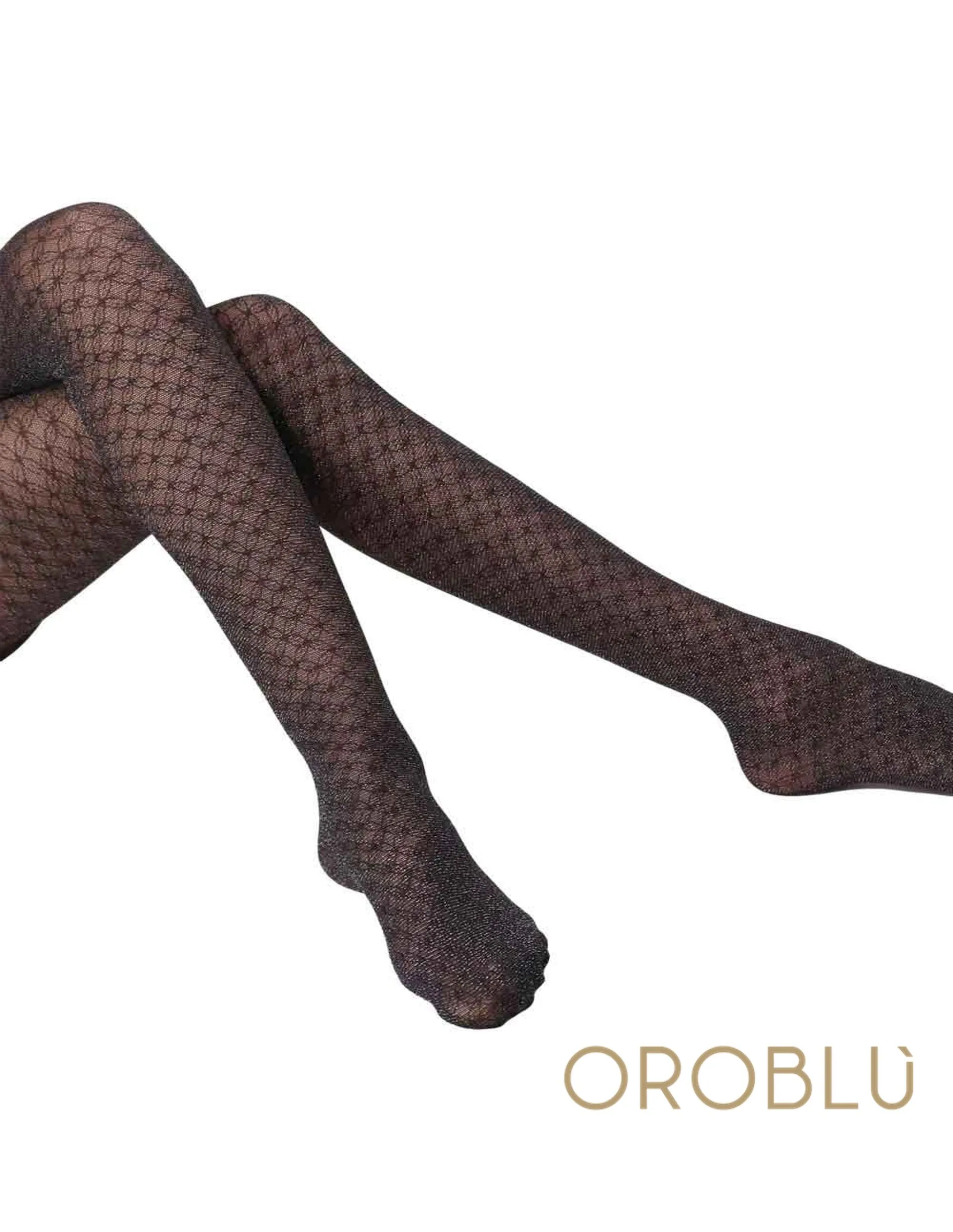 Oroblu Clearance Sparkly Lace Tights Black