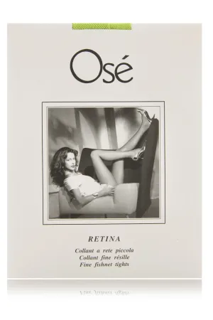 OSÉ RETINA Beige Fishnet Tights (Noisette)